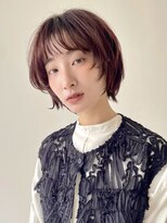 イーラー 日本橋 人形町(ealar)&nbsp;ショートパーマ/丸みショート/顔まわり/前髪/ピンクブラウン