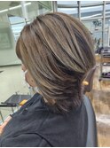 白髪ぼかし×ハイライト