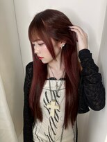 シェルマン(Charmant) 高槻で叶うブリーチなしチェリーレッド