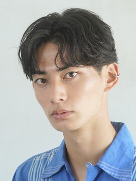 フィフス 大分(fifth) 大分フェザーパーマメンズカットラウンドマッシュセンターパート