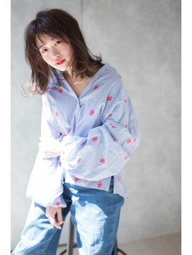 フェリア 梅田(FERIA) 大人かわいいラフカール×シースルーバング＊ハニーヘア