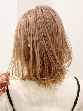 アルバム 銀座(ALBUM GINZA) ベージュボブ_ピンクベージュボブルフクールショート_ba312223