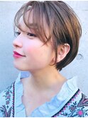 20代30代40代  大人フェミニンシナモンベージュショート