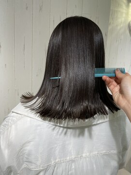 ラ ブランシュ 大宮(La Blanche) ボブ/カーキグレージュ/大人かわいい/フェザーバング/大宮