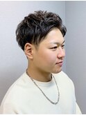【アップバング】ツーブロックショート