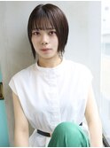 天神【BIRTH】外ハネボブ×ペールベージュ×ぶつ切りボブ