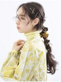 編み込みヘアアレンジゆるふわ巻き編みおろし20代30代40代