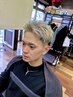 ブリーチ&オンカラー（カット/シェービング/マッサージ/トリートメント込み）