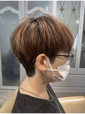 ハイライトマッシュショート