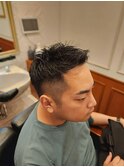 アップバングツーブロックフェード