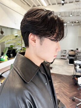 ラレイ ハラジュク(Lalei harajuku) 【白石】毛流れセンターパートマッシュ韓国メンズヘア原宿学割