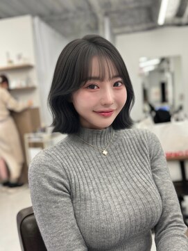 ハピネス 梅田茶屋町店(HAPPINESS) 韓国ボブ/髪質改善/顔まわり/ブリーチなし/グレージュ