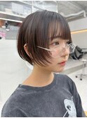 黒髪カタログ/ボブルフ/小顔に見せるヘア/ワンレン