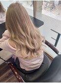 ☆プルエクステでハイライトデザインロングヘア
