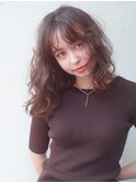 レイヤーブラウンカラーデジタルパーマ