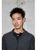 スパイキーショートベリーショート短髪アップバングフェード