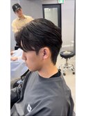 ニュアンスパーマ毛流れセンターパート