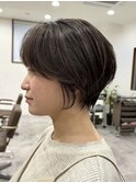 マッシュショート丸みショート大人ショート耳掛けショート30代