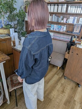 バンビ プライベート サロン(Bambi private salon) ヘイリーボブ/切りっぱなしボブ/ピンクグレージュ/Bambi松平愛