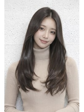 グランツ(GLANZ) 大人透明感ブラウンの韓国風レイヤーロング