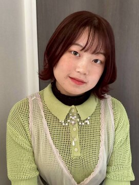 グラスヘア 石垣店(Grass Hair) ピンクブラウンカラー(ブリーチなし)