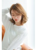 透け感肩ラインボブ