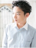 ワイルドツーブロックショートウェットヘアP