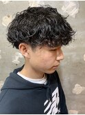 メンズカットパーマ波巻ツイストスパイラルパーマ札幌大通