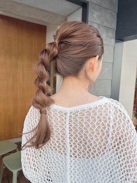 ルービック 梅田茶屋町(Rubik) ルーズローポニーアレンジ/三つ編みアレンジ