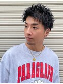 ビジネスショートメンズマッシュツイストパーマツーブロック