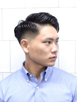 メリケンバーバーショップ コウベ(MERICAN BARBERSHOP KOBE) ビジネスショートアッシュブラック