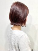 レイヤーボブ×ラベンダーピンク