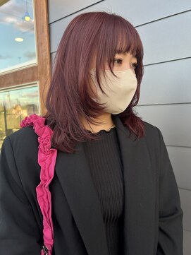 エムサロン 高崎あら町テラス店(emusalon) 《 sakura 》こなれ感layer × wine red