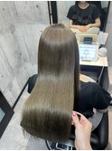 オリーブベージュ×髪質改善