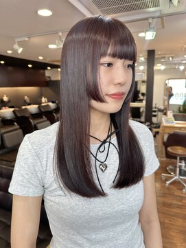 リコバイアフロート(riko by afloat) 姫カット/ストレート/レッドブラウン/暖色カラー