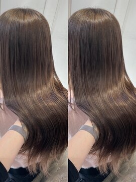 シーン(seen) 【オリーブグレージュ】小顔前髪ワンカールくびレイヤーカット