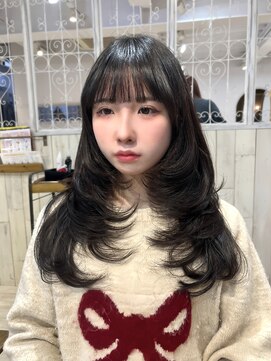 レイラバイアフロート 吉祥寺(Lila by afloat) 内巻きワンカール/レイヤーロング/シースルーバング/韓国ヘア