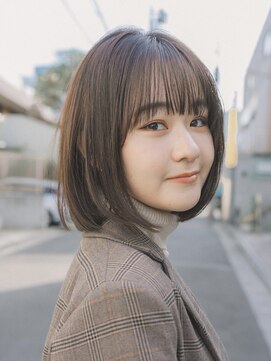 ガーデン 渋谷(GARDEN) ボブ　ホワイトグレージュ　デジタルパーマ　チェリーブラウン