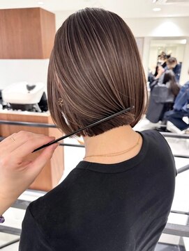 ネイロ バイ ジルブラン 葛西(NeiRo by JIL BLAN) ハイライト白髪ぼかしダブルカラーインナーカラーショートボブ