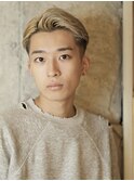 【バーバースタイル】 7:3分け金髪フェードカット