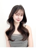 韓国ヘア　レイヤーカット　顔まわり