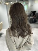 韓国風くびれレイヤーマットベージュ20代30代心斎橋小顔レイヤー