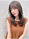 イメチェン/似合わせカット/フルバング／レッドブラウン/中野