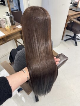 ハピネス 梅田茶屋町店(HAPPINESS) 韓国ヘア/レイヤー/髪質改善/顔周り/ブリーチなしマロンブラウン
