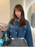 ミルクティブロンドワンホンレイヤーダークブルー