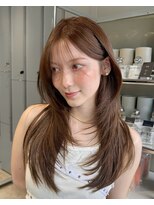 ミンクス 原宿店(MINX) 韓国ヘア海外ヘアレイヤーカットロングレイヤー小顔カット