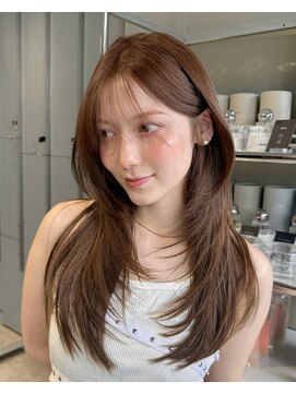 ミンクス 原宿店(MINX) 韓国ヘア海外ヘアレイヤーカットロングレイヤー小顔カット