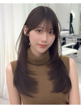 アマトウキョウスマートサロン(AMA TOKYO×Smart Salon) くびれミディアムレイヤー/顔まわりカット/美髪レイヤーカット