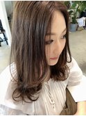 透けベージュハイライトカラー