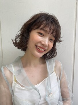 ナチュラルパーマボブ L ヘアーアンドファッションシオミエイチ Hair Fashion Shiomi H のヘアカタログ ホットペッパービューティー